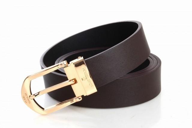 Louis Vuitton Brown LV Leather Belt With Golden Buckle #2204155 - Weddbook