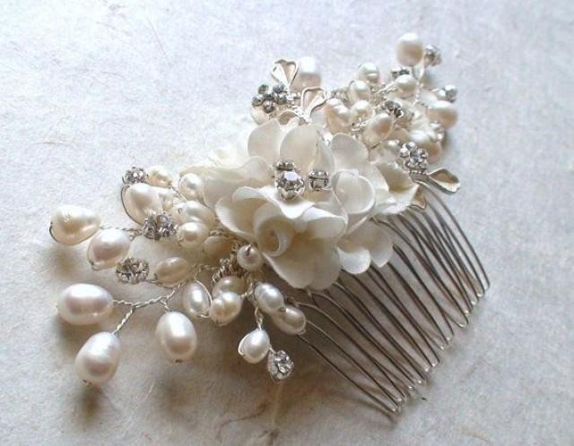 Bridal Headpiece Wedding Hair Accessories Flower Comb Pearl Wedding Hair Accessories Flower Comb Pearl Piece 2205453 Weddbook