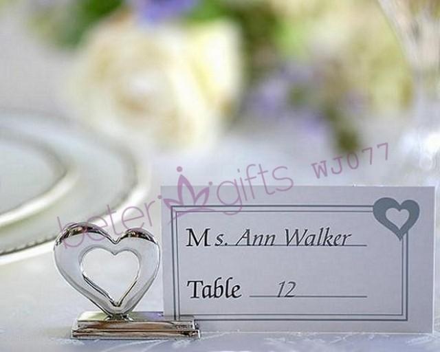 Silver Heart Shaped Place Card Holders Wedding Favors 2207268 Weddbook