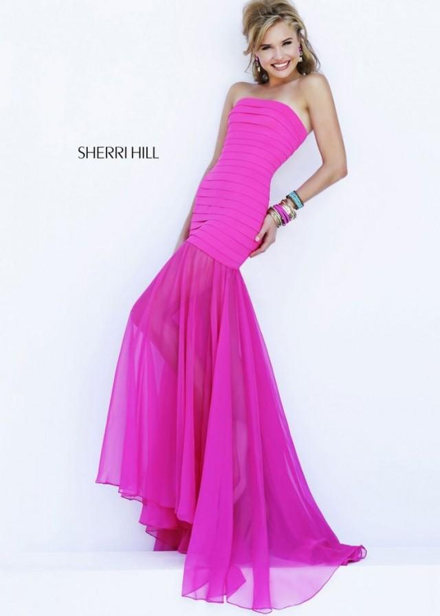 sherri hill strapless gown