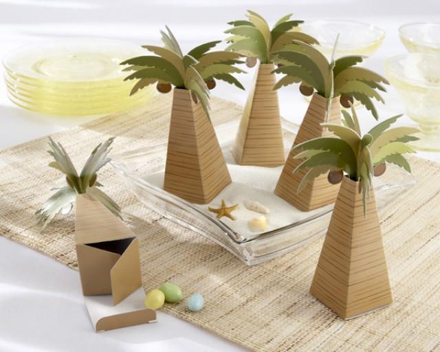 Palm Tree Favor Box Party Decoration Ideas 2208046 Weddbook