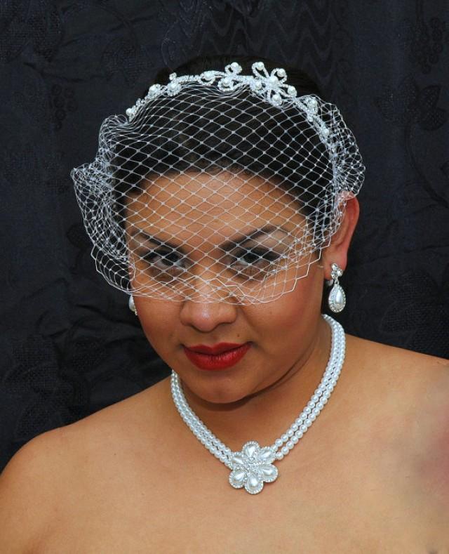 Birdcage Veil, Bridal Headpiece, Birdcage Veil Headband, Wedding