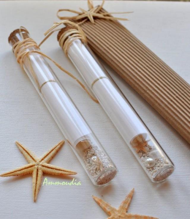 Message In A Bottle Invitation In A Glass Tube Destination Beach