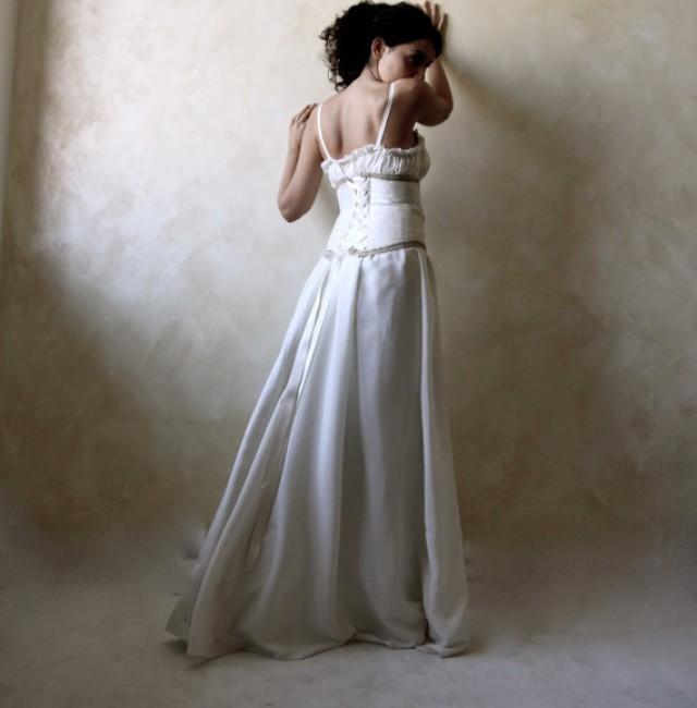 Medieval Wedding Dress Bridal Gown Silk Wedding Dress Plus Size