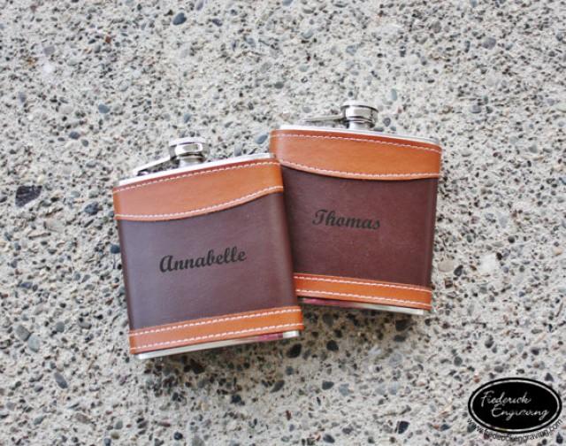 Personalized Flask Custom Flask Leather Flasks Engraved Flask