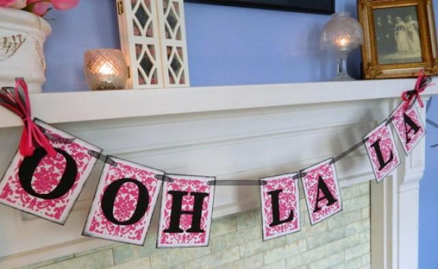 Bridal Shower Decorations Ooh La La Banner Lingerie Party Sign Or