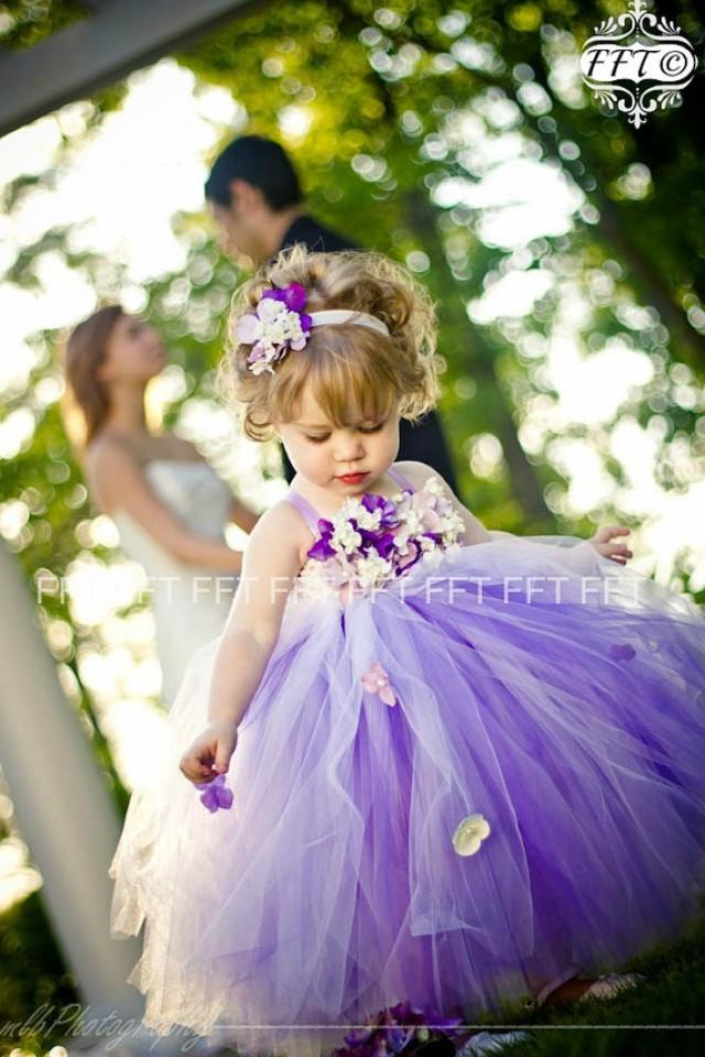 Purple, Flower Girl Dress, Lavender, Ombre, Tutu Dress, Newborn24m, 2t