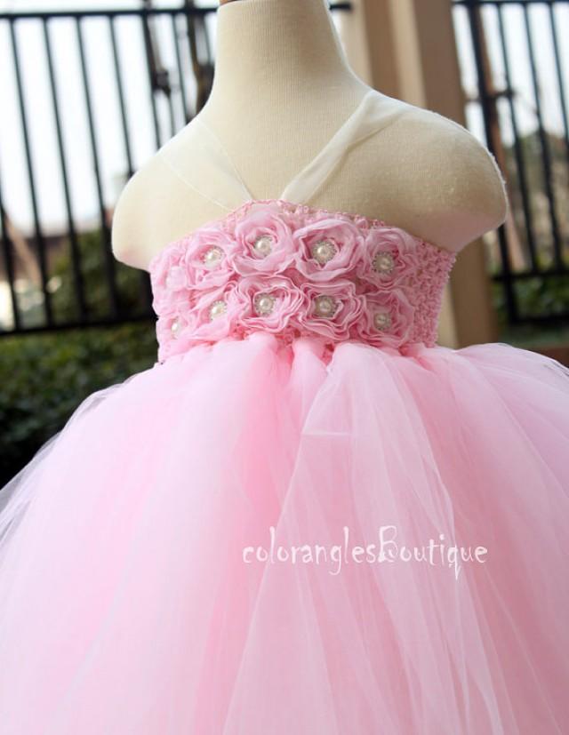 Pink Tutu Dress Flower Girl Dress Baby Dress Toddler Birthday Dress