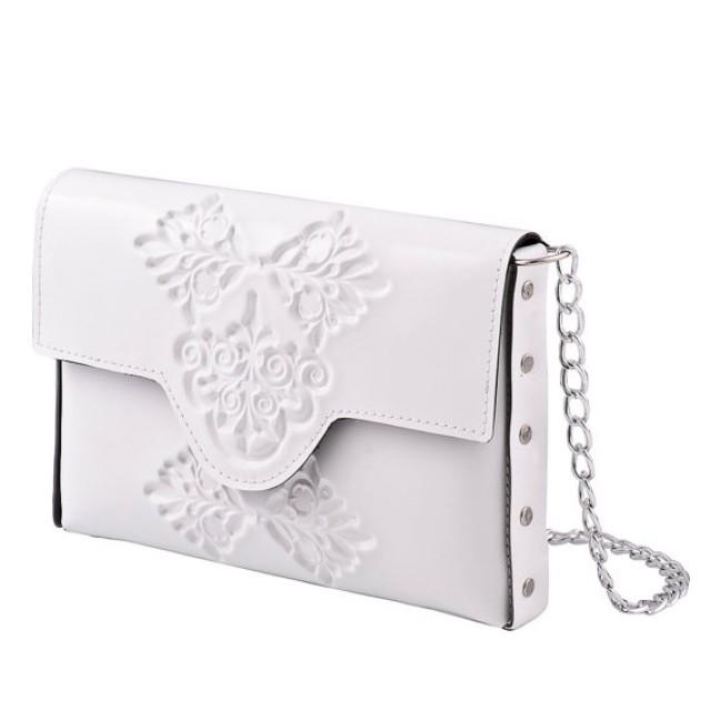 small white clutch bag