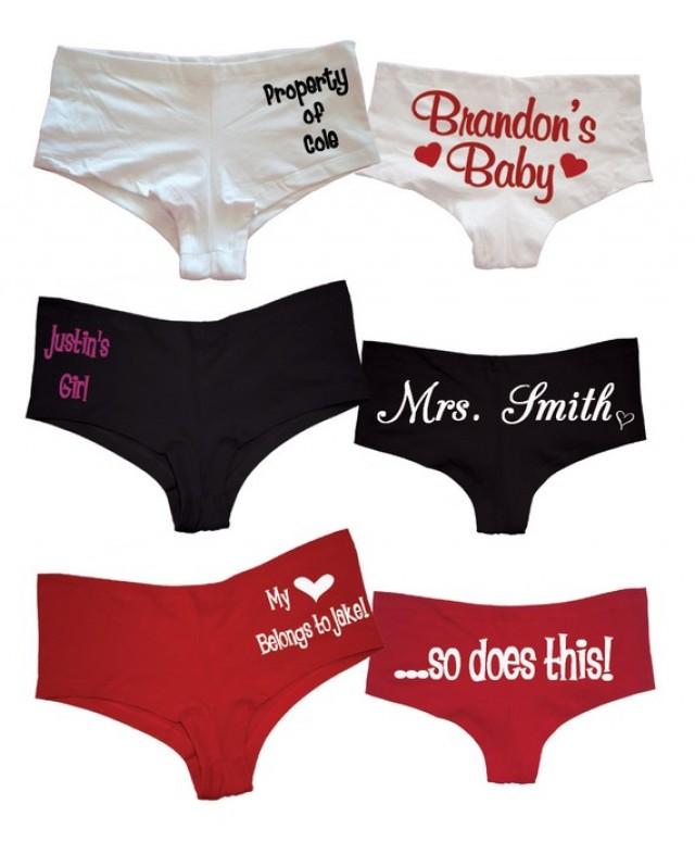Personalized Underwear Custom Lingerie Undies Great For Valentines Bachelorette Party Bridal 