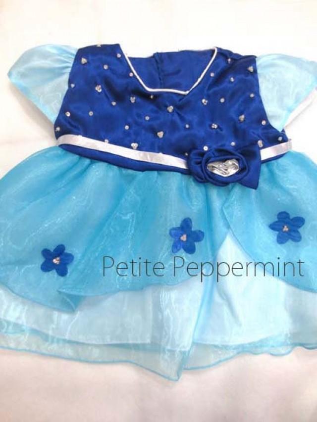 Blue Baby Dress,Turquoise Newborn Dress,Newborn Girl Dress,Baby Party