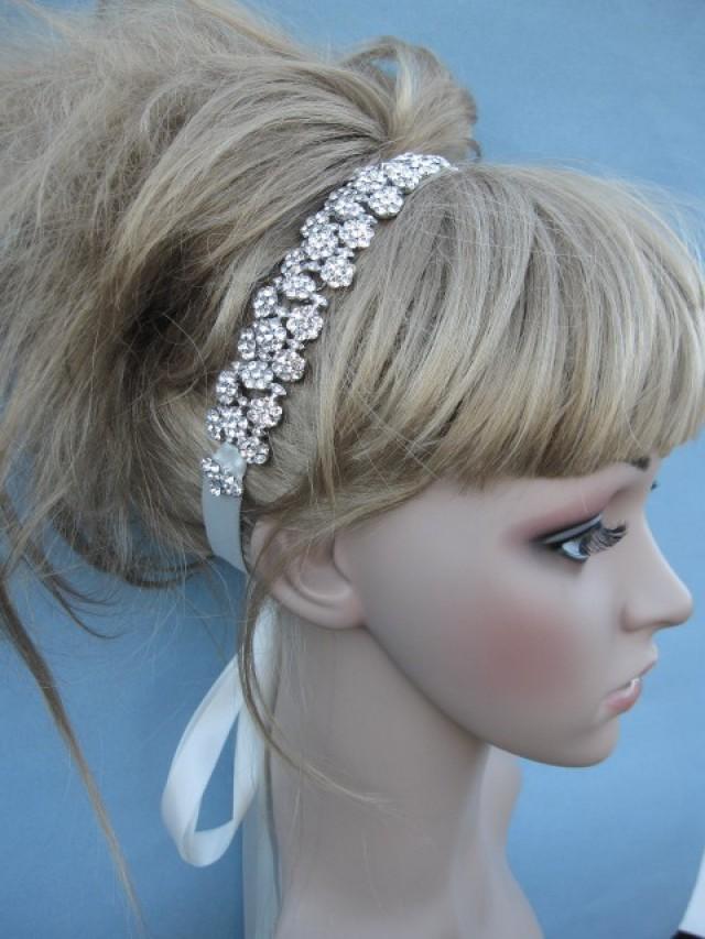 Rhinestone Bridal Headband, Wedding Hair Accessories, Bridal Headband