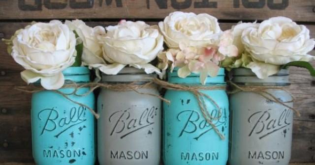 Pint Mason Jars Ball Jars Painted Mason Jars Flower Vases