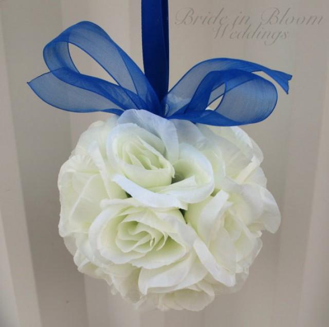 Wedding Flower Balls Pomander Royal Blue Wedding Decorations Ceremony