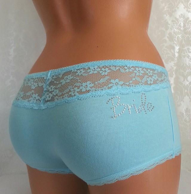 Blue wedding panties clearance