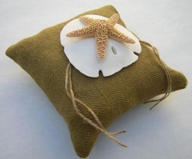 Starfish Ring Pillow Beach Wedding Ring Pillow Beach Theme Wedding