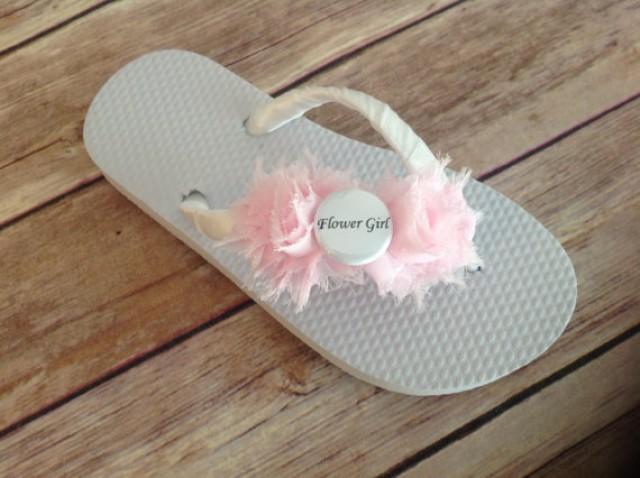 flower girl flip flops wedding