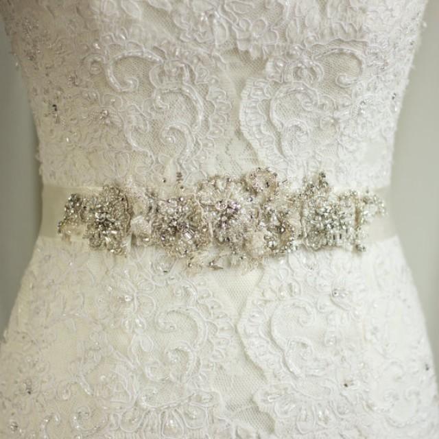 wedding dress belts ivory