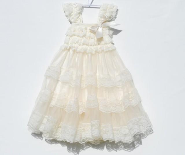 girls vintage lace dress