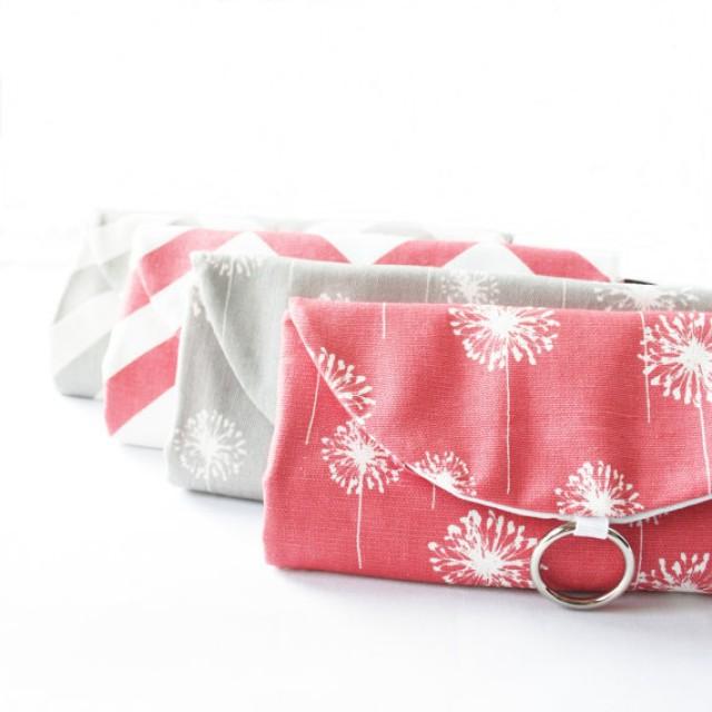 Jewelry Rolls Travel Organizer Clutches Set Of 4 Gifts For Bridesmaids Custom Fabric/Colors