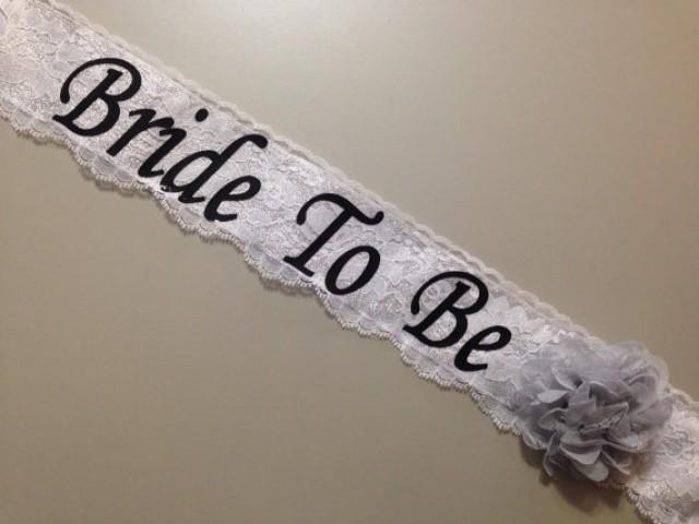 bride to be lace sash