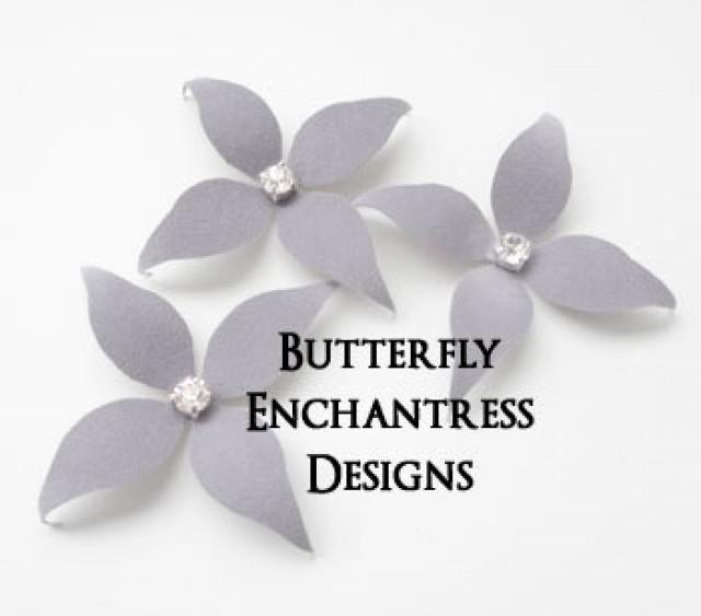 Gray Bridal Hair Flowers, Flower Hair Accessories, Wedding ...