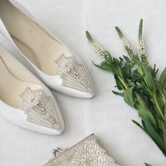 art deco bridal shoes