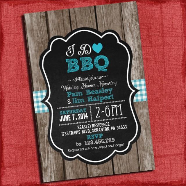 Printable "I Do" BBQ Barbecue Couples/Coed Wedding Shower Invitation