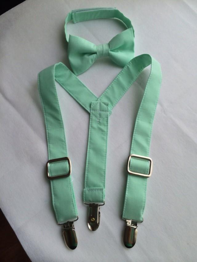 Mint Wedding Mint Green Suspenders And Bow Tie Set 2220113 Weddbook