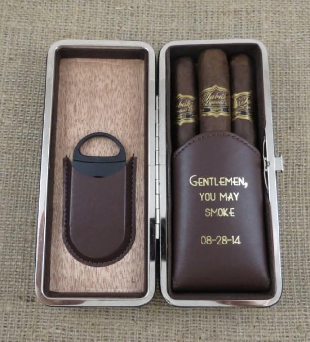 Folding Personalized Cigar Case Groomsmen Gift Gifts For Men