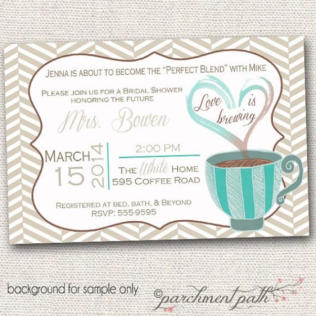 Love Is Brewing Bridal Shower Or Bachelorette Party Invitation