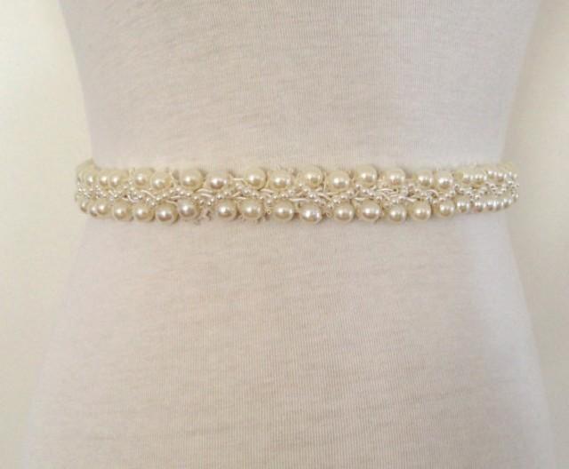 Ivory SashBride BeltBeaded Pearl BeltBridal SashPearl SashBeads