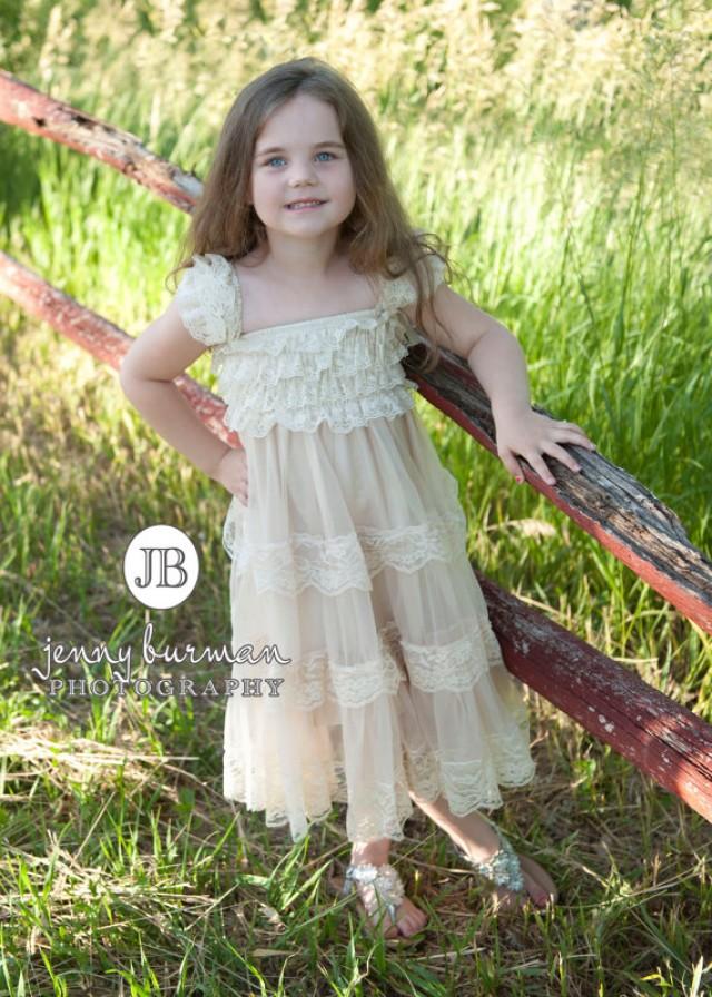 Flower Girl Dress, Lace Flower Girl Dress, Lace Baby Dress, Flower Girls Dresses, Baptism Dress