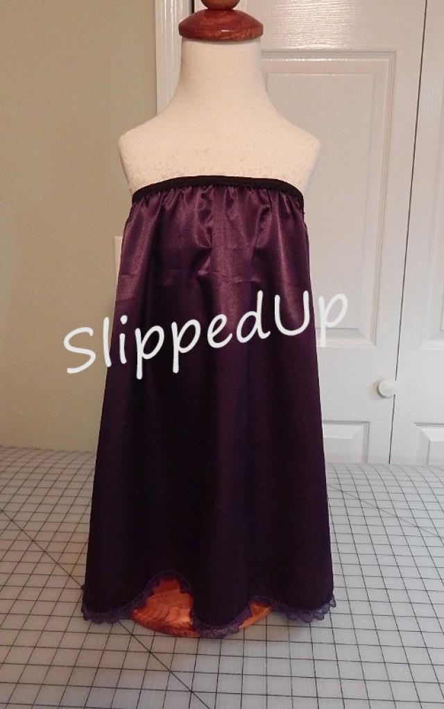 Tutu Slip Size 3mo 24mo Infant Slip Eggplant Or Black STRETCH SATIN