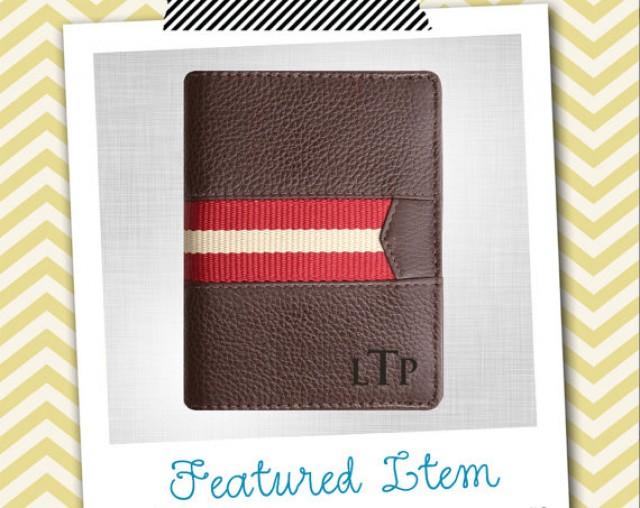 Groomsmen Gift, Mens Wallet Brown Leather Wallet Personalized Wallet
