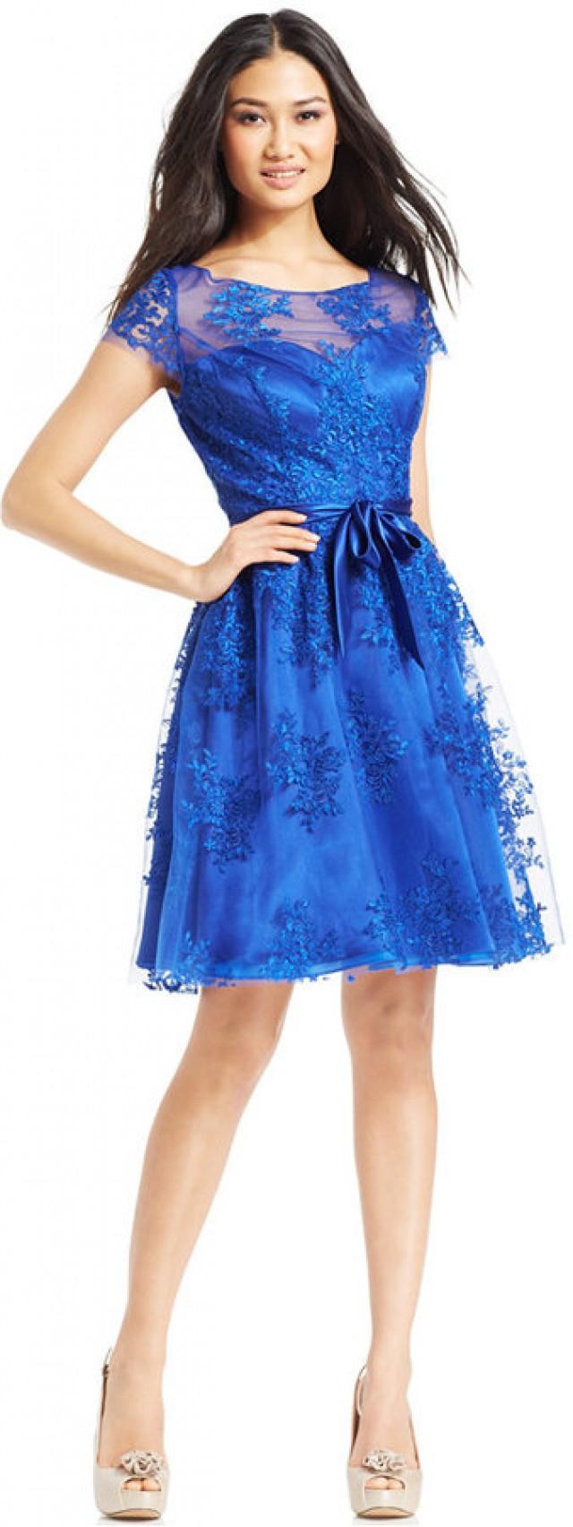 Lace Wedding Marina CapSleeve Lace Cocktail Dress 2223702 Weddbook