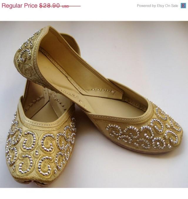 fancy gold flats