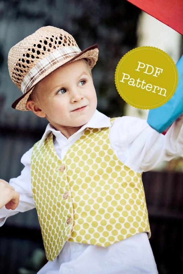 PDF Sewing Pattern For Little Lads' Reversible Vest, Waistcoat, Make