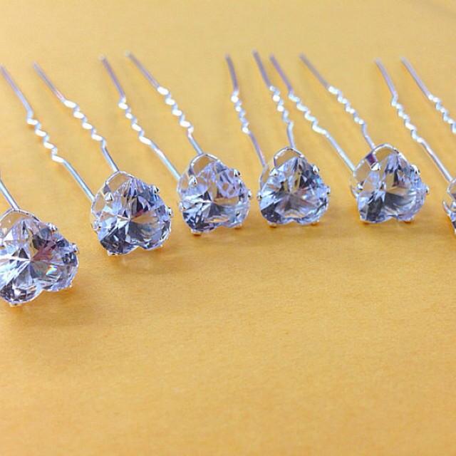 Set Of 6 Pcs Diamond Look Pin Finding Use For Wedding Bouquet , Flower