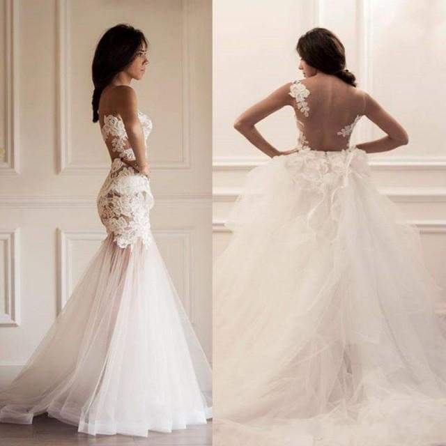 bateau wedding gown