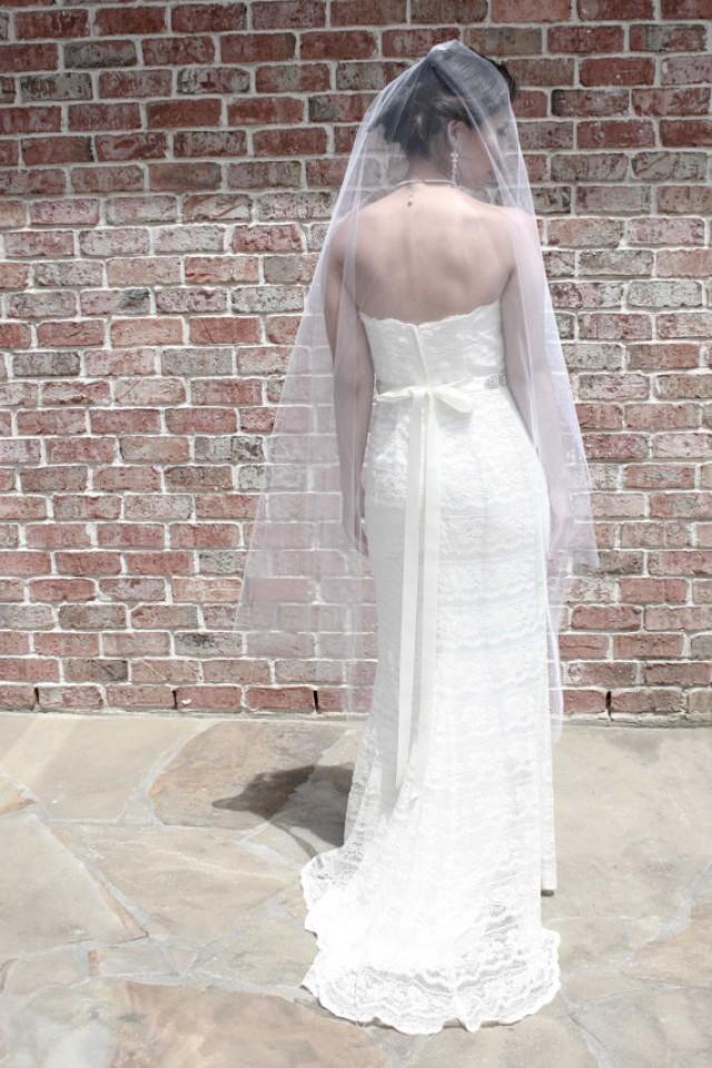 Leah** Waltz Length Mantilla Veil, Wedding Veil, Waltz Length Veil