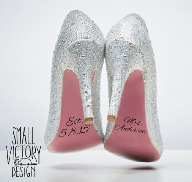 Wedding Shoe Decals / DIY Vinyl Stickers / DIY Vinyl Decals / I Do Shoe