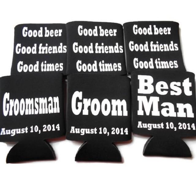 Groomsmen Koozies, Bachelor Party Favors, Groomsmen Gifts, Personalized