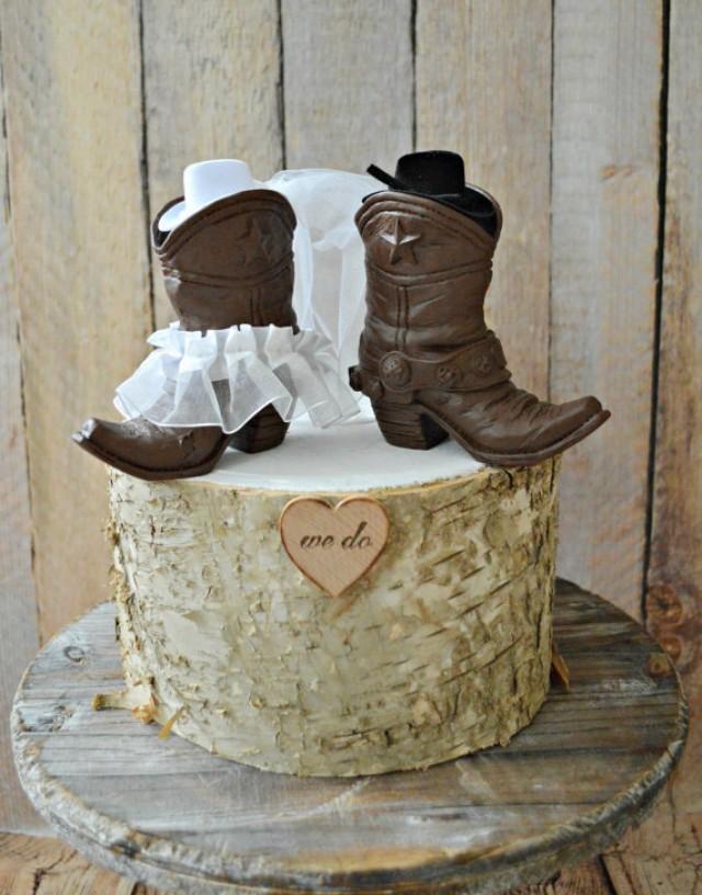 Country Western Weddingcowboy Boots Wedding Cake Topperwestern