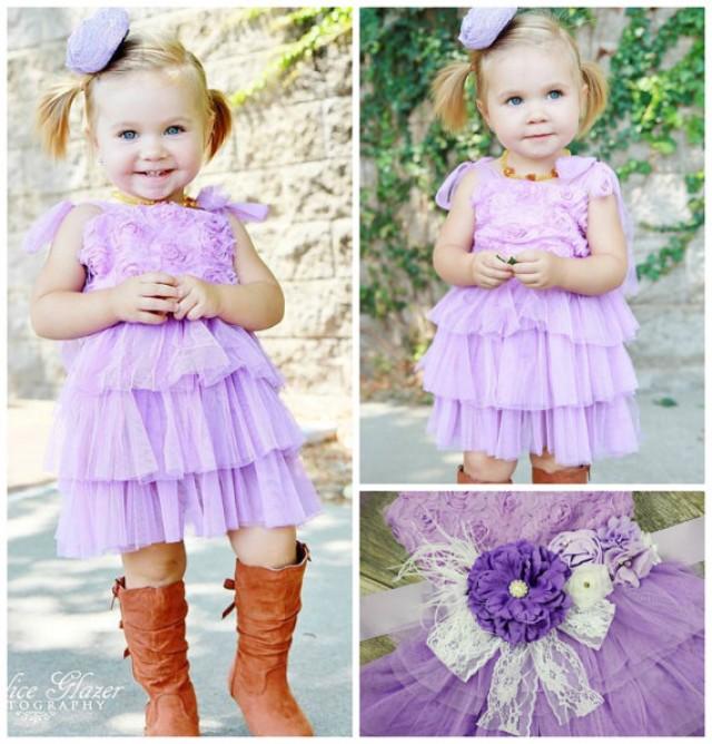 Lavender Chiffon Dress // Toddler FLOWER GIRL DRESSES // Wedding Dress
