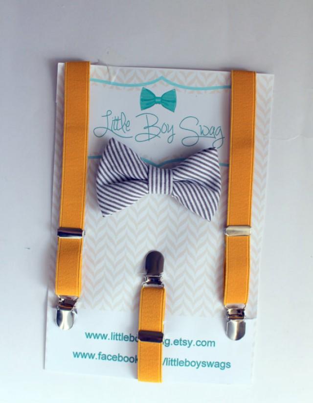 Boys Bow Tie Suspenders Set..Valentines Day Bow Tie..Boy Formal Wear