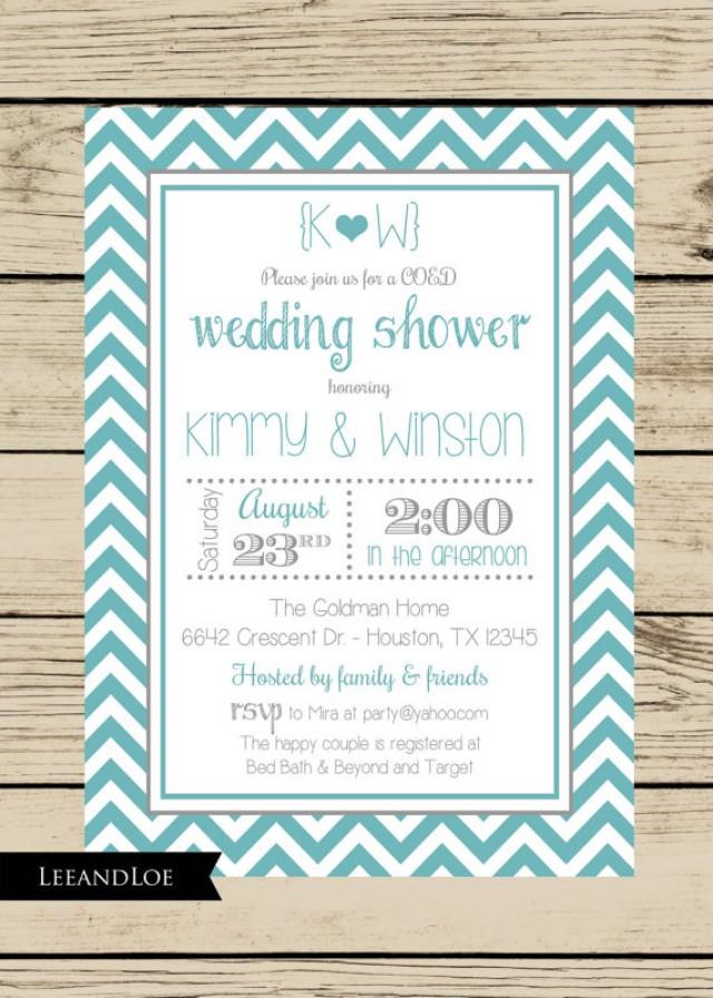 Chevron Wedding Shower InvitationCouples, Coed, Bridal, Rehearsal