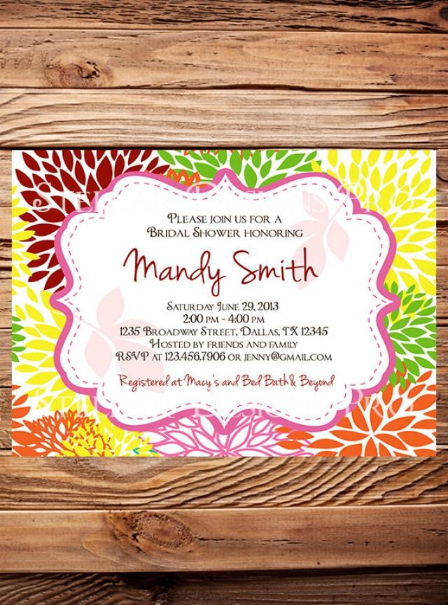 Bridal Shower Invitation,wedding Shower Invitation,Floral Wedding