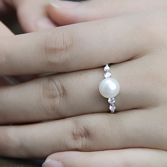 Pearl Promise Ring For Girls,real Pearl Ring,freshwater Pearl Ring