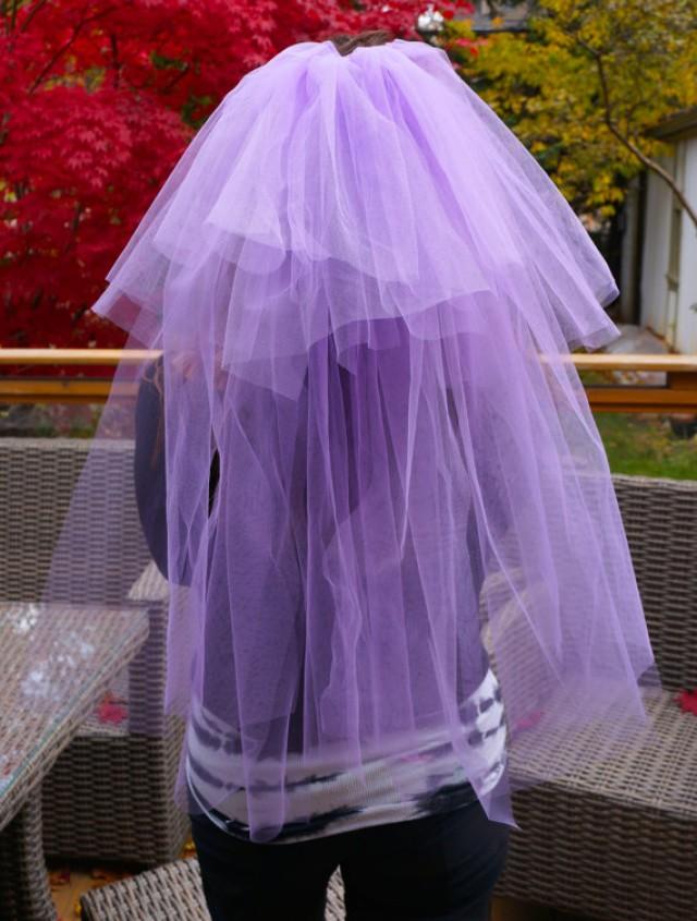 wedding veil purple